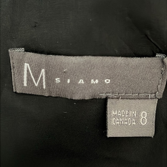 M Siamo Mock Neck Sleeveless Black Wool Lined Sheath Dress - Picture 11 of 12